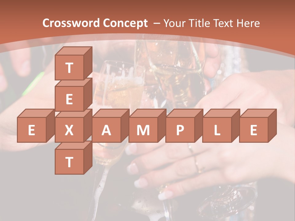 Photo Of A Champagne Pouring Into The Glasses PowerPoint Template