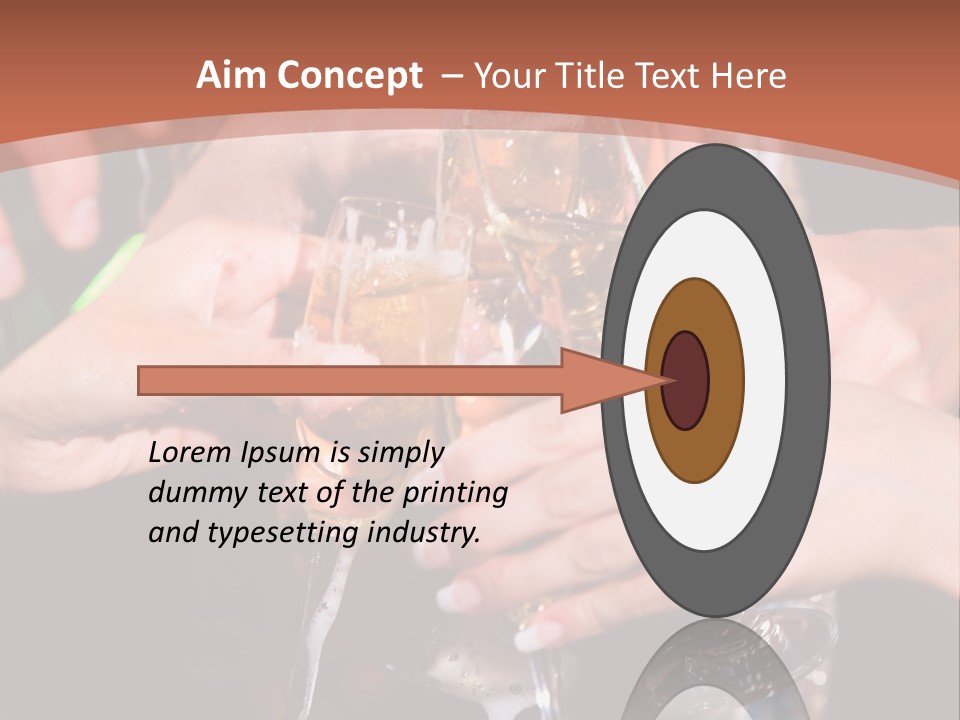 Photo Of A Champagne Pouring Into The Glasses PowerPoint Template
