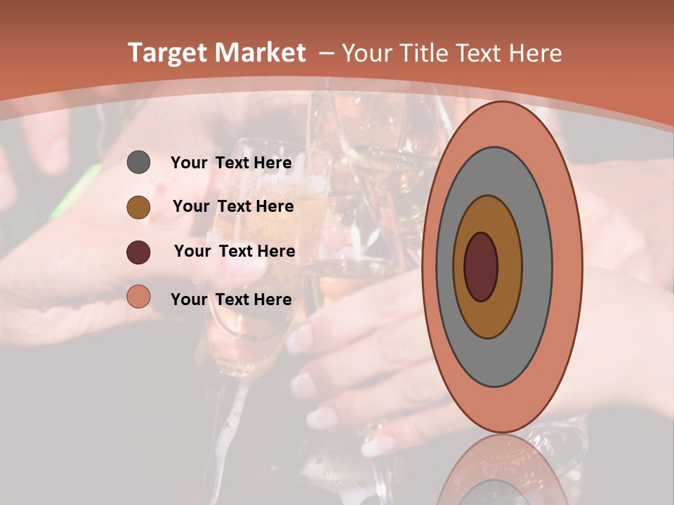 Photo Of A Champagne Pouring Into The Glasses PowerPoint Template