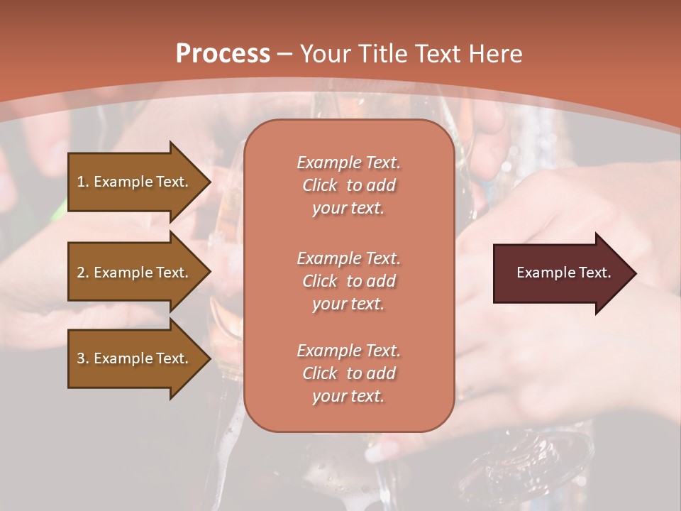 Photo Of A Champagne Pouring Into The Glasses PowerPoint Template
