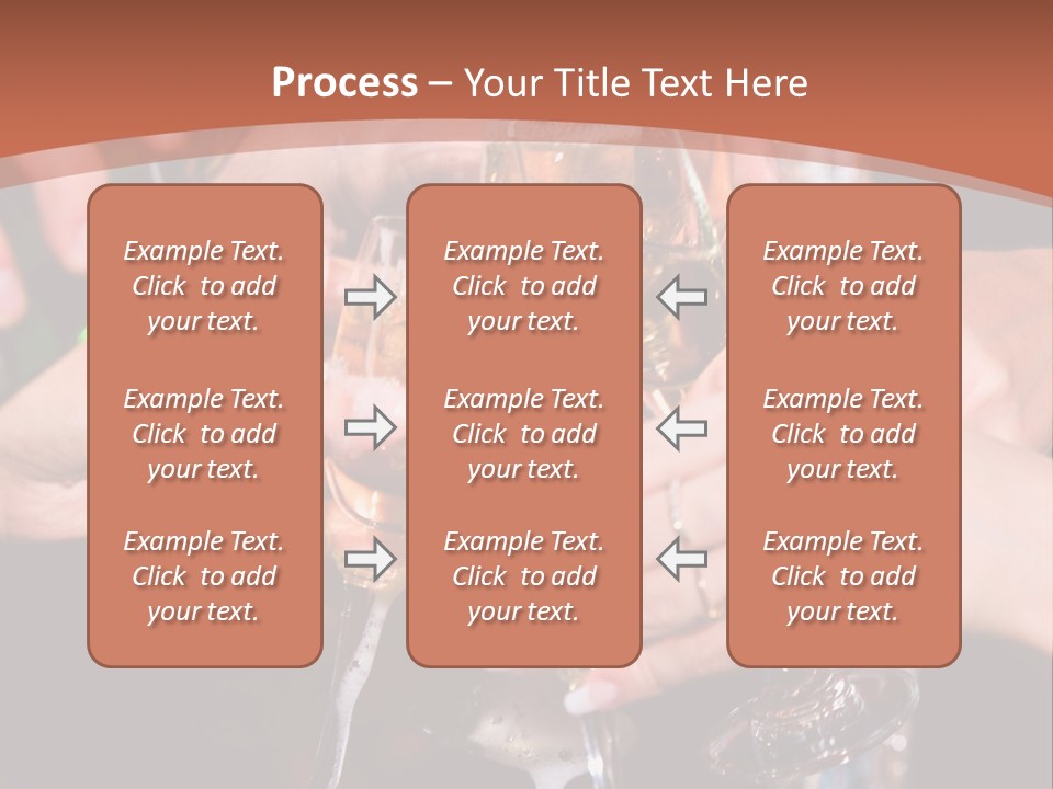 Photo Of A Champagne Pouring Into The Glasses PowerPoint Template