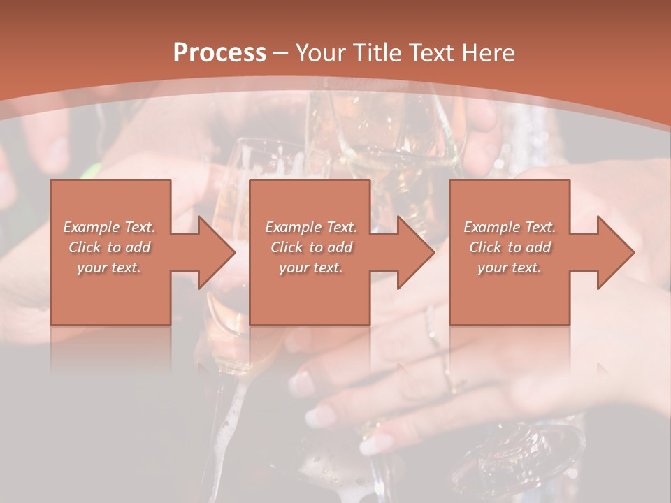 Photo Of A Champagne Pouring Into The Glasses PowerPoint Template