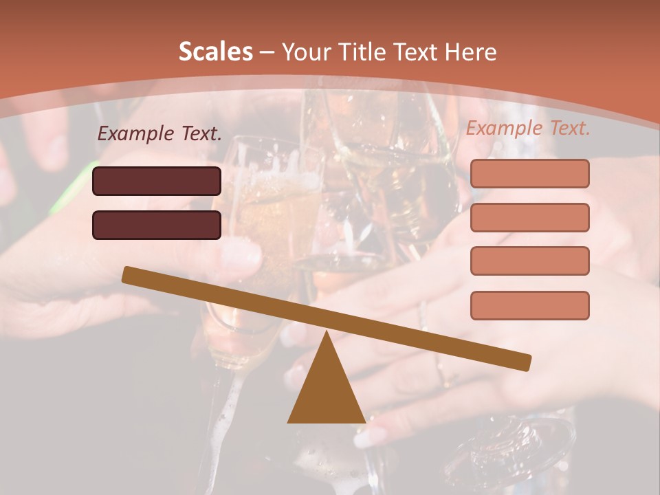 Photo Of A Champagne Pouring Into The Glasses PowerPoint Template