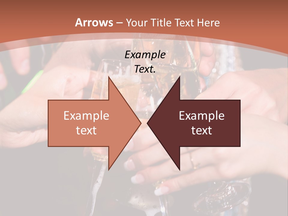 Photo Of A Champagne Pouring Into The Glasses PowerPoint Template