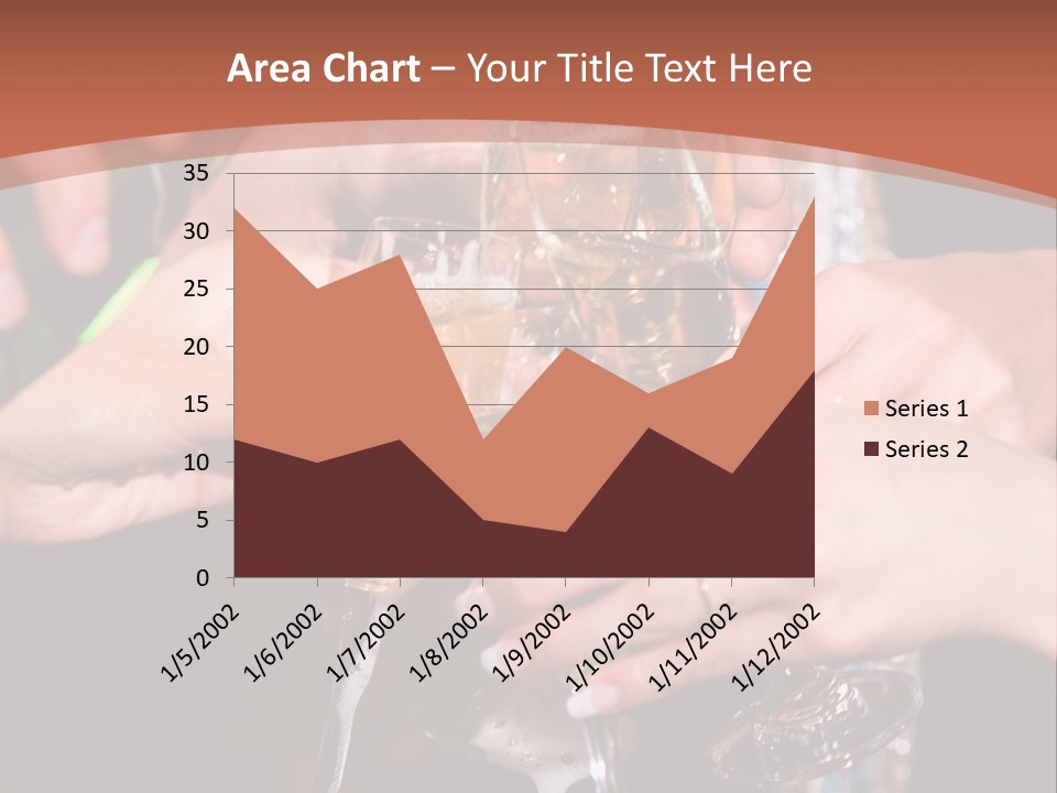 Photo Of A Champagne Pouring Into The Glasses PowerPoint Template