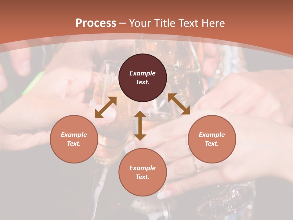 Photo Of A Champagne Pouring Into The Glasses PowerPoint Template