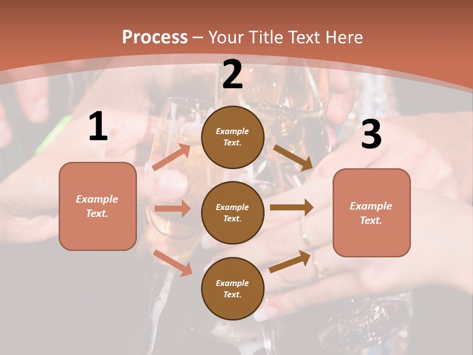 Photo Of A Champagne Pouring Into The Glasses PowerPoint Template