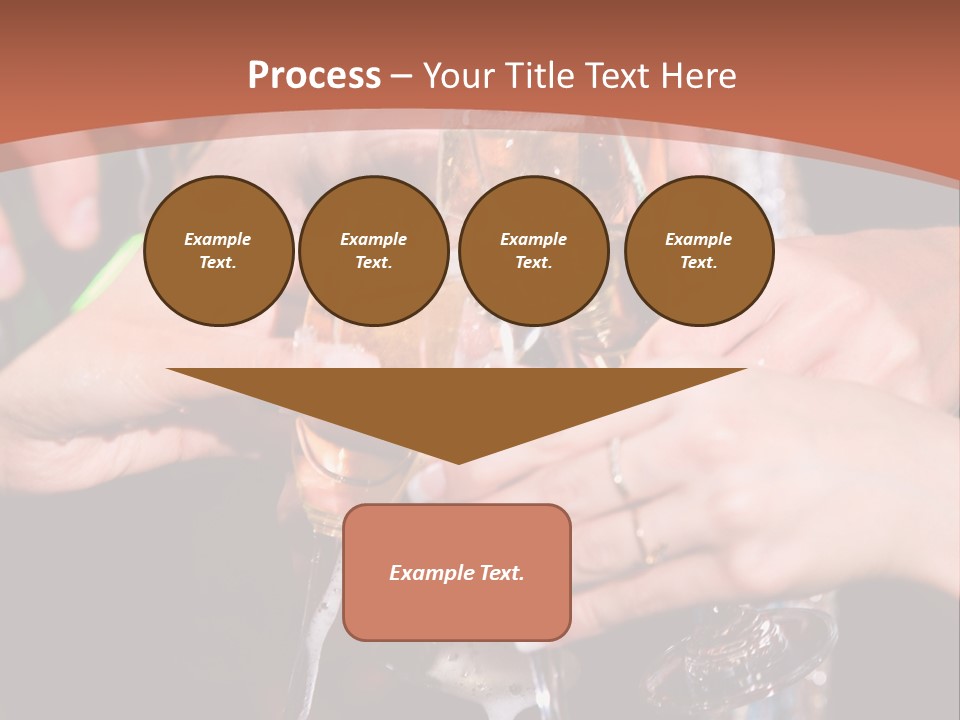 Photo Of A Champagne Pouring Into The Glasses PowerPoint Template