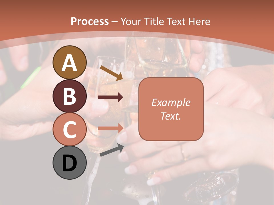 Photo Of A Champagne Pouring Into The Glasses PowerPoint Template