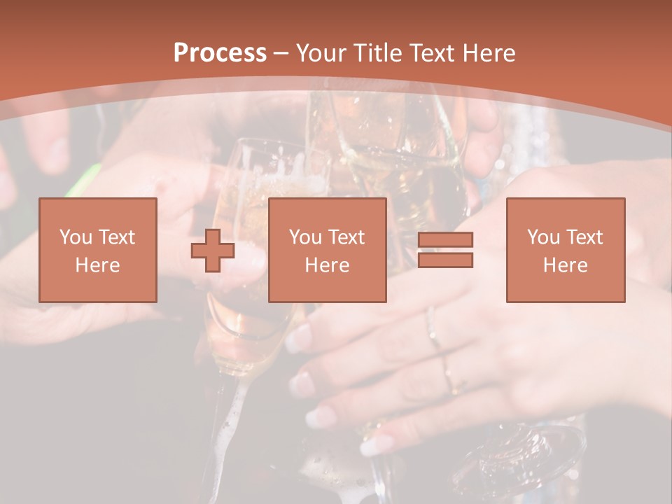 Photo Of A Champagne Pouring Into The Glasses PowerPoint Template