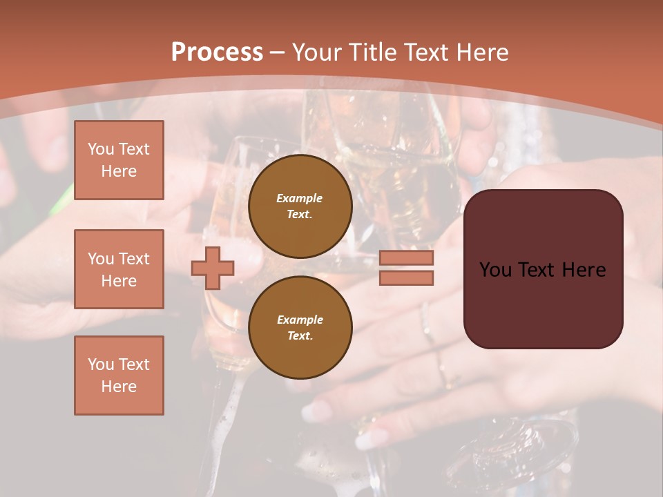 Photo Of A Champagne Pouring Into The Glasses PowerPoint Template