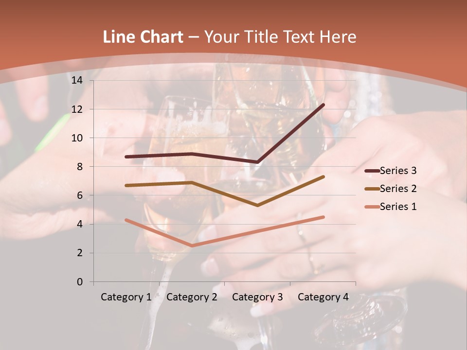 Photo Of A Champagne Pouring Into The Glasses PowerPoint Template