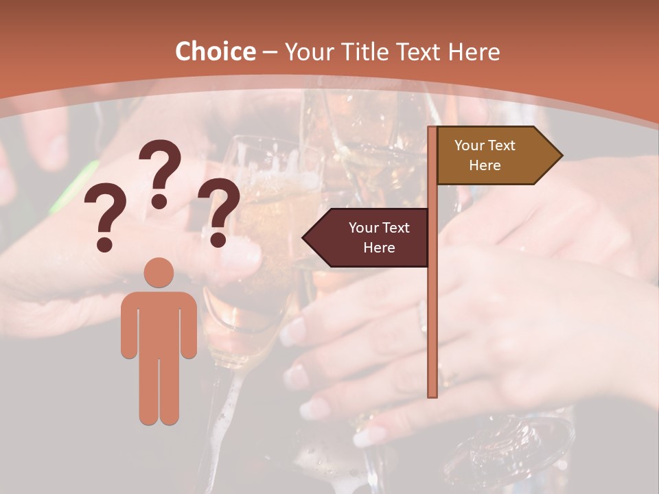 Photo Of A Champagne Pouring Into The Glasses PowerPoint Template