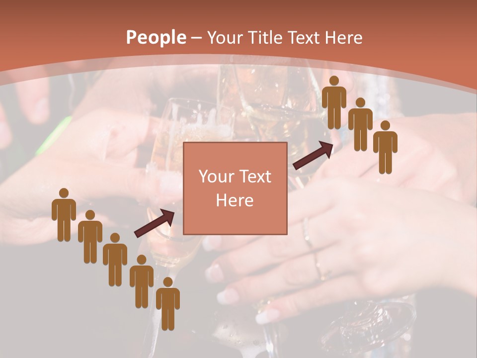Photo Of A Champagne Pouring Into The Glasses PowerPoint Template
