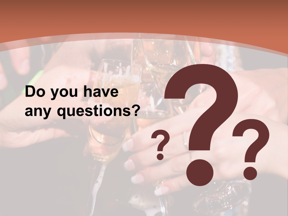 Photo Of A Champagne Pouring Into The Glasses PowerPoint Template