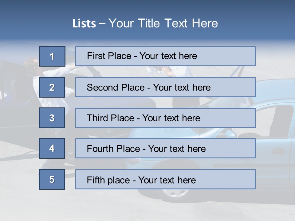 Traffic Accident - One Driver On The Mobile Phone, Second Expressing Anger PowerPoint Template