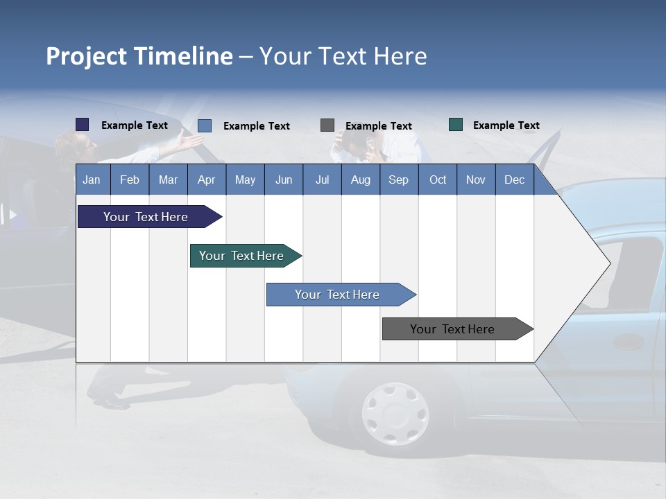Traffic Accident - One Driver On The Mobile Phone, Second Expressing Anger PowerPoint Template