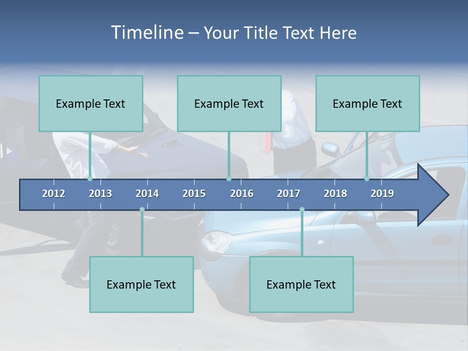 Traffic Accident - One Driver On The Mobile Phone, Second Expressing Anger PowerPoint Template