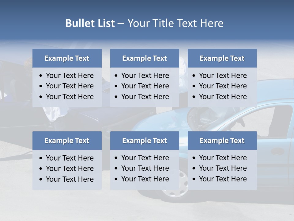 Traffic Accident - One Driver On The Mobile Phone, Second Expressing Anger PowerPoint Template