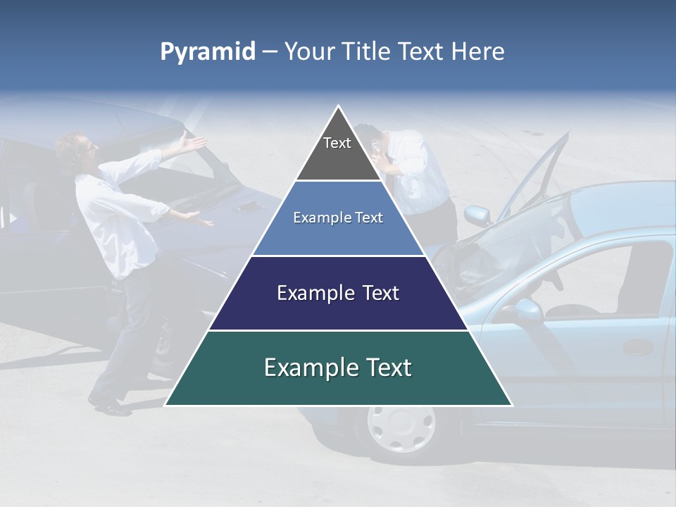 Traffic Accident - One Driver On The Mobile Phone, Second Expressing Anger PowerPoint Template