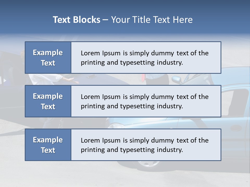 Traffic Accident - One Driver On The Mobile Phone, Second Expressing Anger PowerPoint Template