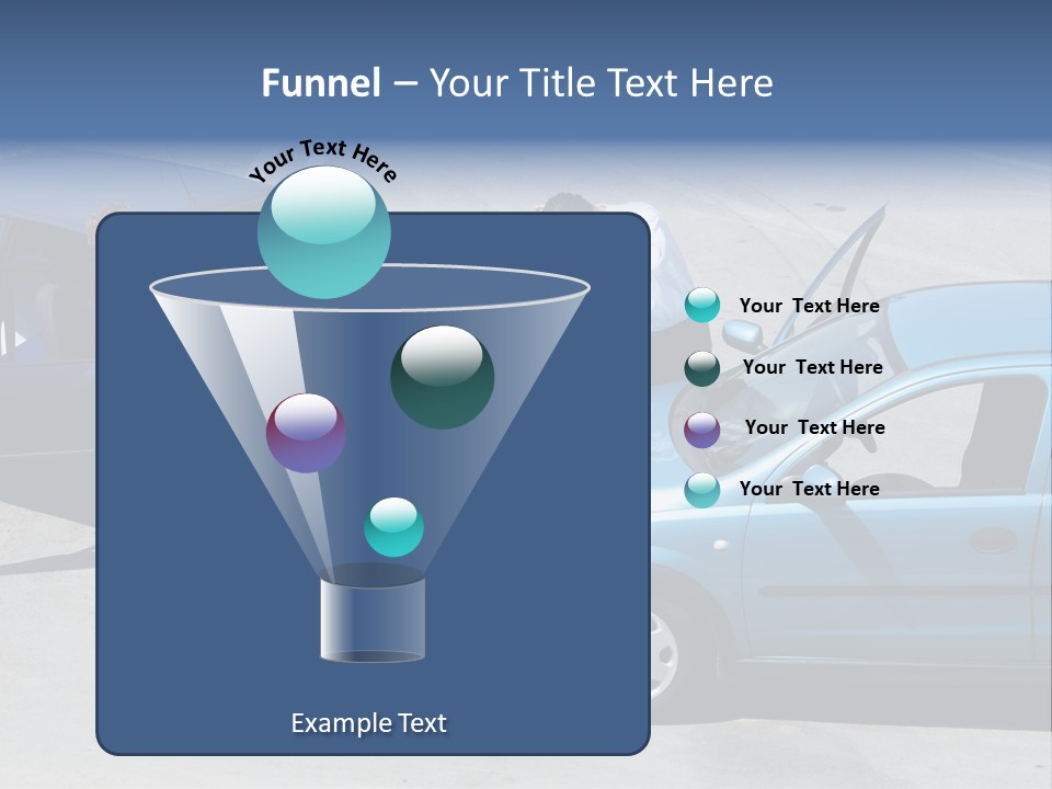 Traffic Accident - One Driver On The Mobile Phone, Second Expressing Anger PowerPoint Template