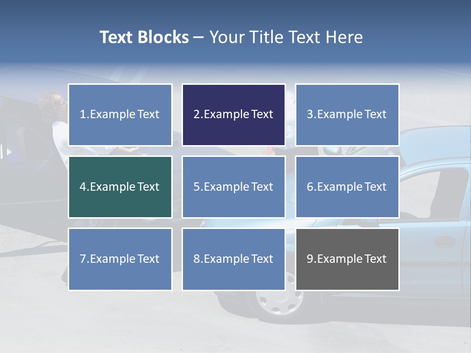 Traffic Accident - One Driver On The Mobile Phone, Second Expressing Anger PowerPoint Template