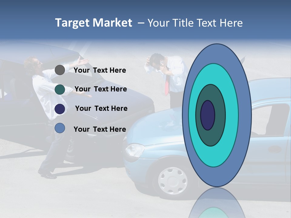 Traffic Accident - One Driver On The Mobile Phone, Second Expressing Anger PowerPoint Template