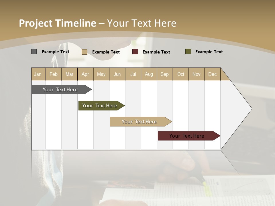 Orange Departing Flights Sign With People PowerPoint Template