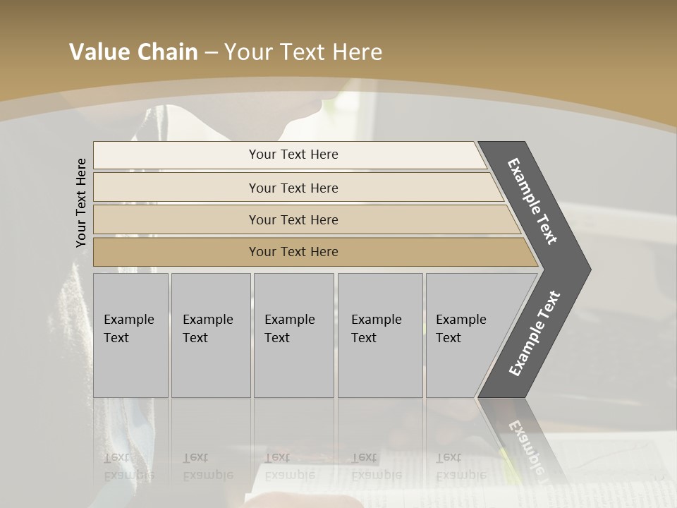 Orange Departing Flights Sign With People PowerPoint Template