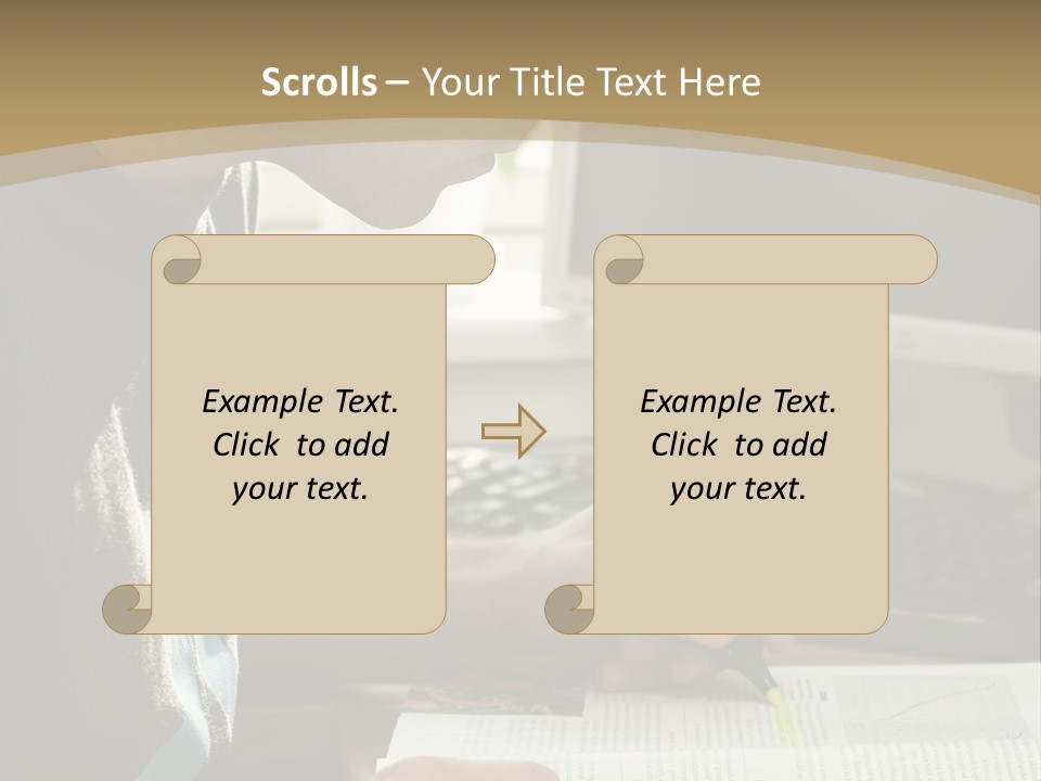 Orange Departing Flights Sign With People PowerPoint Template