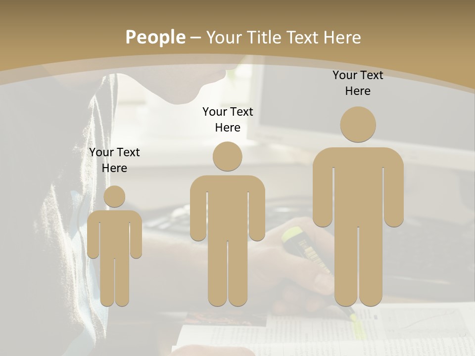 Orange Departing Flights Sign With People PowerPoint Template