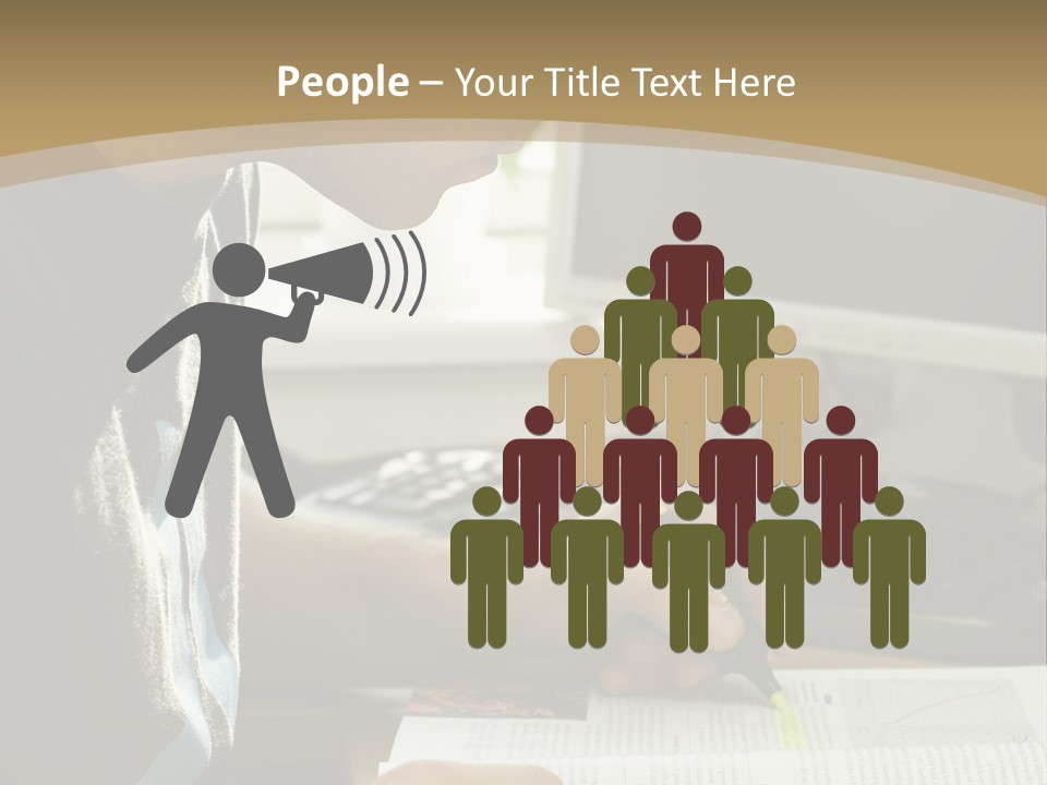 Orange Departing Flights Sign With People PowerPoint Template