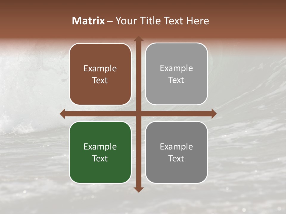 The Twirled Sea Wave Approaching On Coast PowerPoint Template