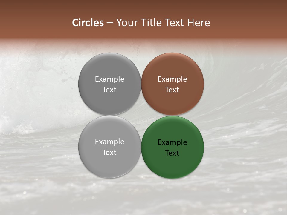 The Twirled Sea Wave Approaching On Coast PowerPoint Template