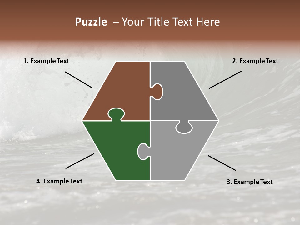 The Twirled Sea Wave Approaching On Coast PowerPoint Template