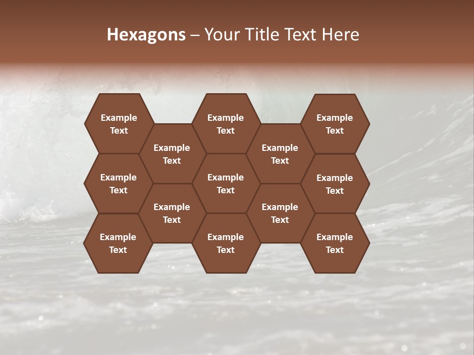 The Twirled Sea Wave Approaching On Coast PowerPoint Template