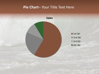 The Twirled Sea Wave Approaching On Coast PowerPoint Template