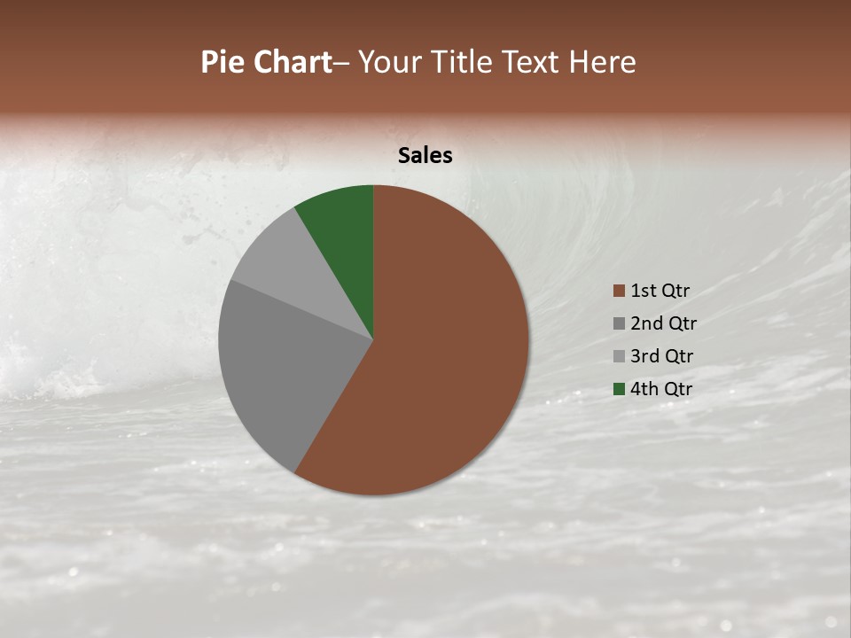 The Twirled Sea Wave Approaching On Coast PowerPoint Template