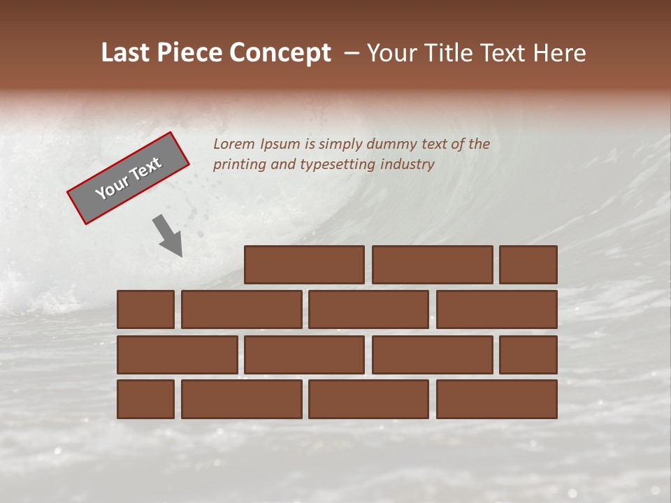 The Twirled Sea Wave Approaching On Coast PowerPoint Template