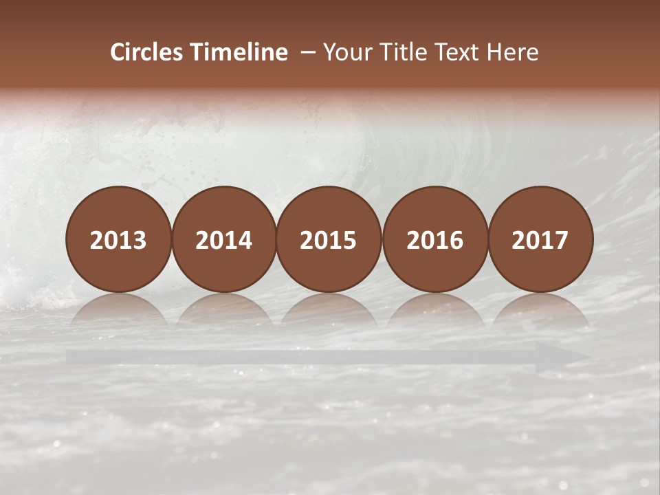 The Twirled Sea Wave Approaching On Coast PowerPoint Template