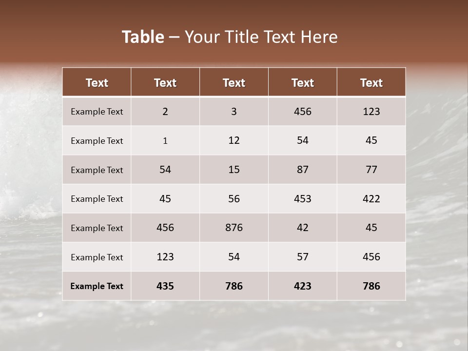 The Twirled Sea Wave Approaching On Coast PowerPoint Template