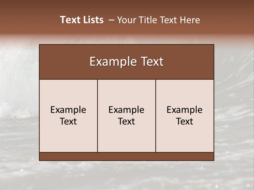 The Twirled Sea Wave Approaching On Coast PowerPoint Template