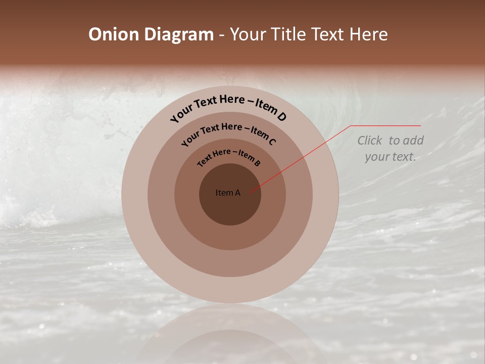 The Twirled Sea Wave Approaching On Coast PowerPoint Template