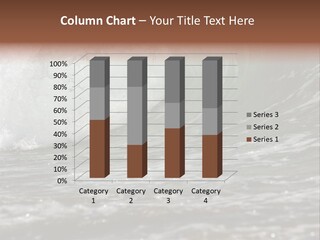 The Twirled Sea Wave Approaching On Coast PowerPoint Template