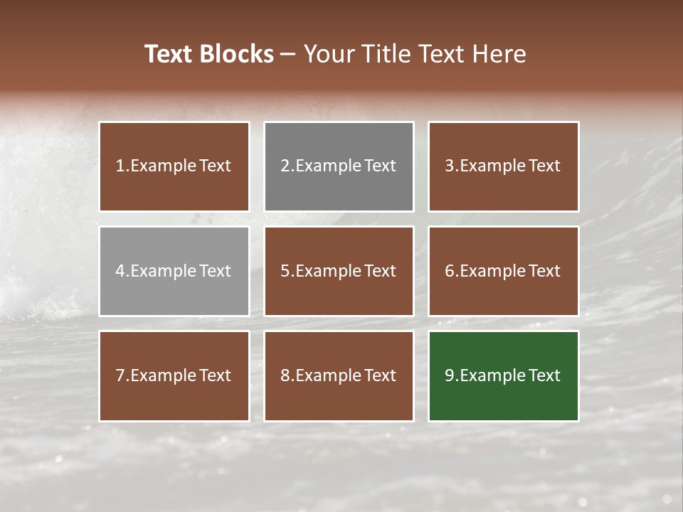 The Twirled Sea Wave Approaching On Coast PowerPoint Template