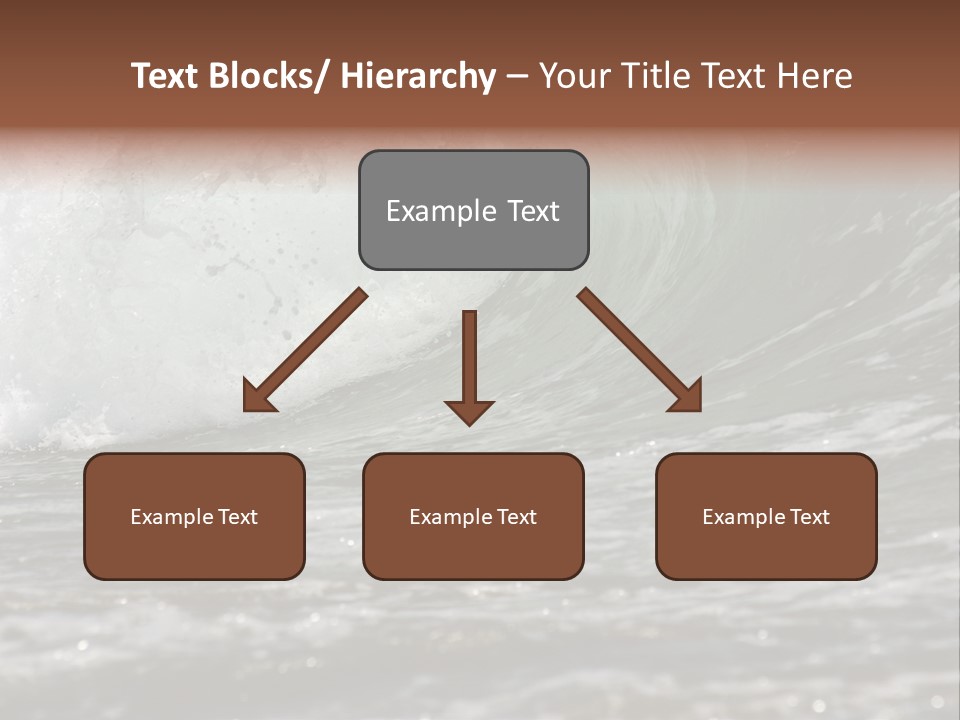The Twirled Sea Wave Approaching On Coast PowerPoint Template