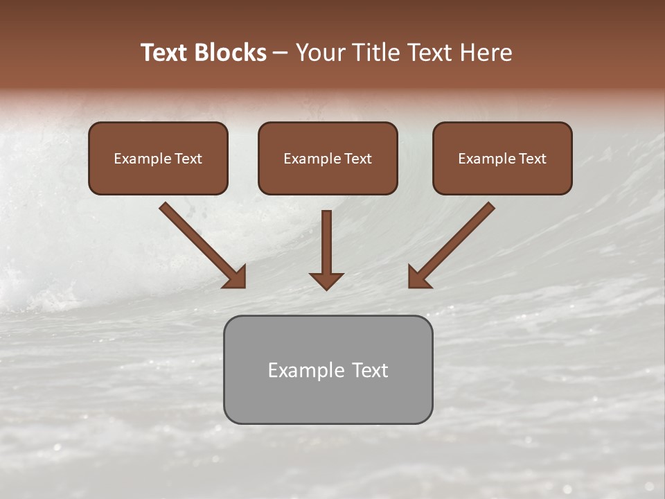 The Twirled Sea Wave Approaching On Coast PowerPoint Template