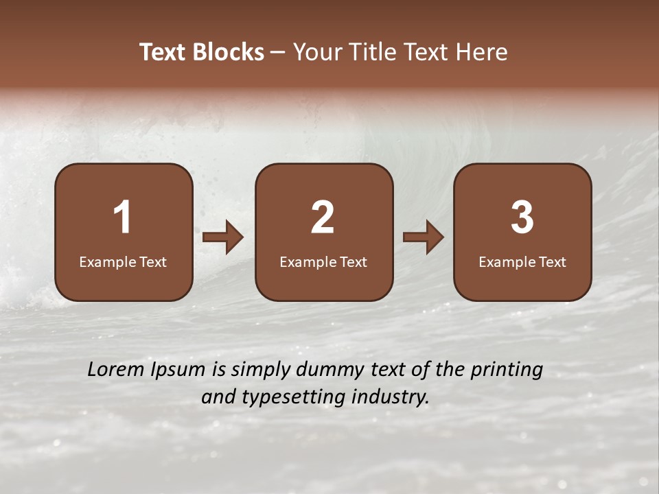 The Twirled Sea Wave Approaching On Coast PowerPoint Template