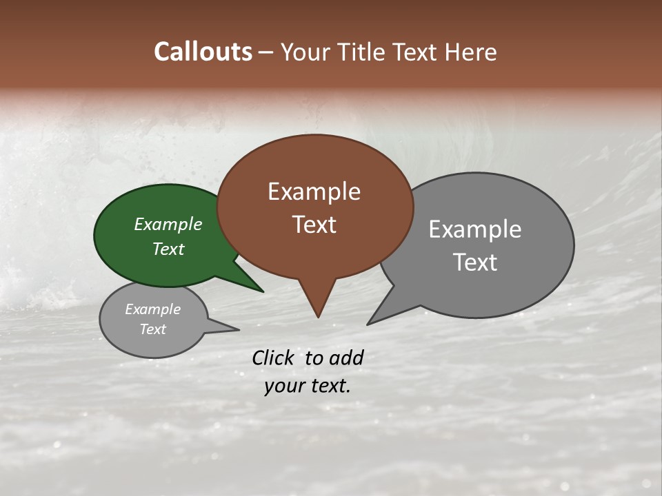 The Twirled Sea Wave Approaching On Coast PowerPoint Template